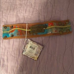 Handcrafted leather cuff bracelet